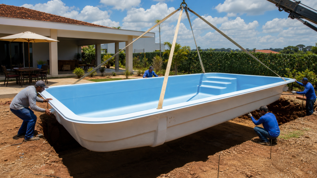 Posicionamento da piscina
